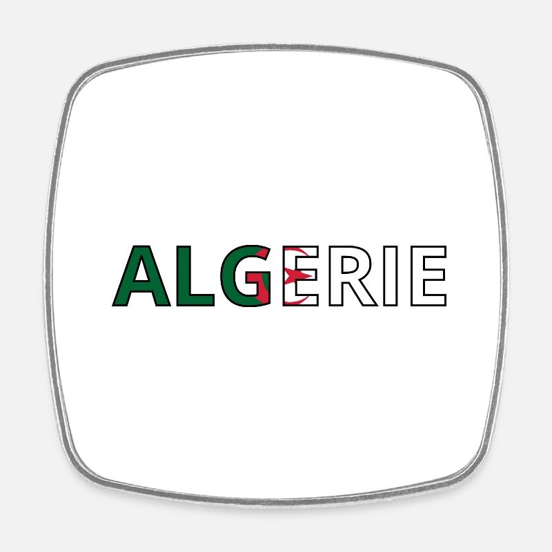 Algerian Flag - Square fridge magnet - white