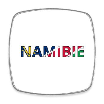 Drapeau Namibie - Magnet carré - blanc - Devant