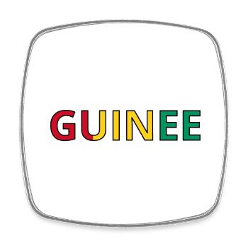 Flag of Guinea - Square fridge magnet - white - Front