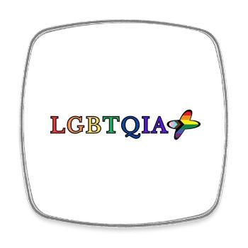 LGBTQIA+ - Square fridge magnet - white - Front