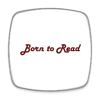 Born to Read - Square fridge magnet - white - Front