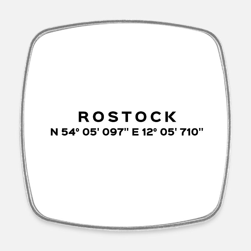 Rostock - Square fridge magnet - white