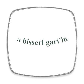 Bisserl garteln - Viereckiger Kühlschrankmagnet - Weiß - Vorne