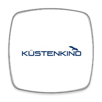 Küstenkind - Küste - Nordsee - Ostsee - Strand - Viereckiger Kühlschrankmagnet - Weiß - Vorne