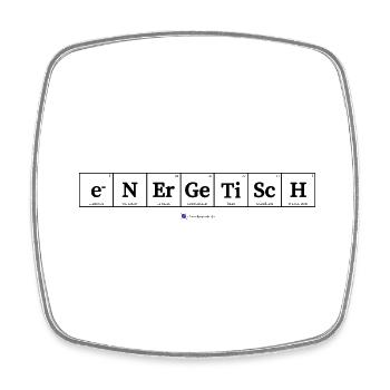 energetisch (helle Stoffe) - Viereckiger Kühlschrankmagnet - Weiß - Vorne