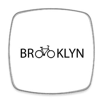 Brooklyn, New York, Amérique - Magnet carré - blanc - Devant