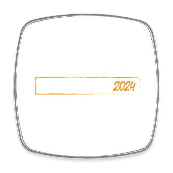 Golden Sands 2024 - Square fridge magnet - white - Front