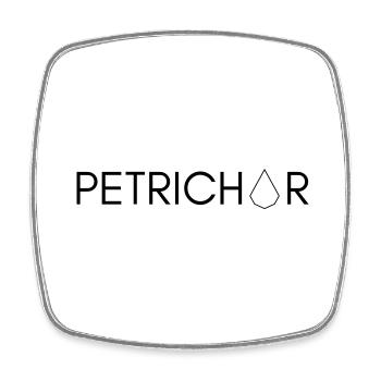 PETRICHOR - Viereckiger Kühlschrankmagnet - Weiß - Vorne