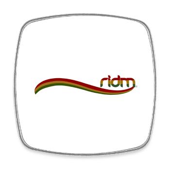 RIDM Flag - Square fridge magnet - white - Front