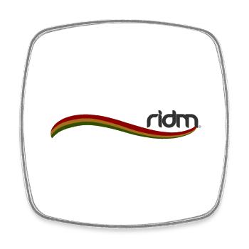 Drapeau RIDM - Magnet carré - blanc - Devant