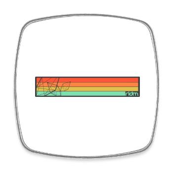 ridm crystalized stripes - Viereckiger Kühlschrankmagnet - Weiß - Vorne