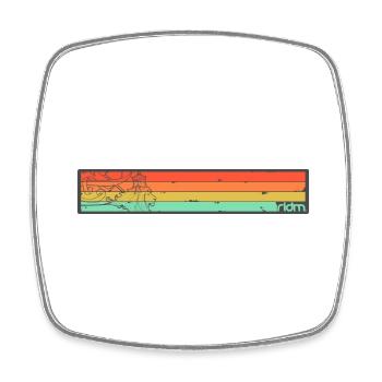 ridm vintage stripes lion - Viereckiger Kühlschrankmagnet - Weiß - Vorne