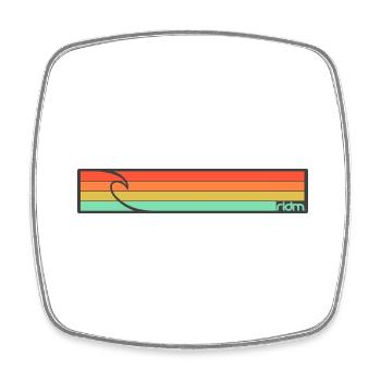 ridm surf stripes - Viereckiger Kühlschrankmagnet - Weiß - Vorne