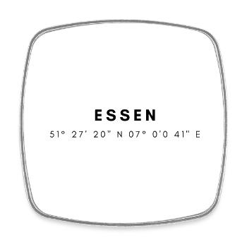 Food coordinates - Square fridge magnet - white - Front
