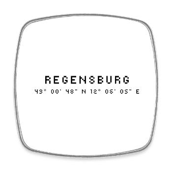 Regensburg coordinates - Square fridge magnet - white - Front