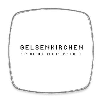 Coordonnées de Gelsenkirchen - Magnet carré - blanc - Devant
