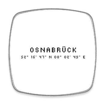 Coordonnées d’Osnabrück - Magnet carré - blanc - Devant