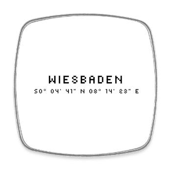 Coordonnées Wiesbaden - Magnet carré - blanc - Devant