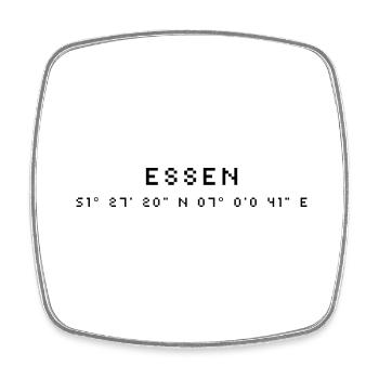 Food coordinates - Square fridge magnet - white - Front