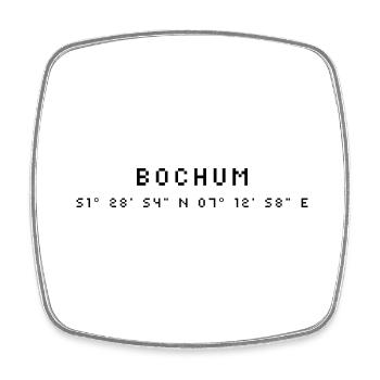 Coordonnées de Bochum - Magnet carré - blanc - Devant