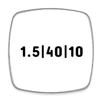 1.5|40|10 – Short Distance - Square fridge magnet - white - Front
