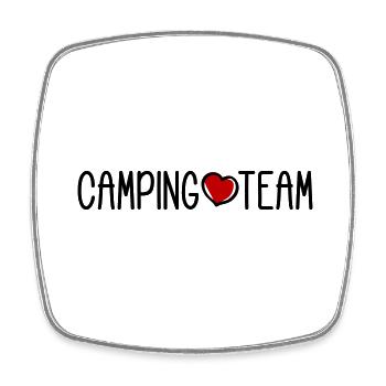 Camping Team - Viereckiger Kühlschrankmagnet - Weiß - Vorne