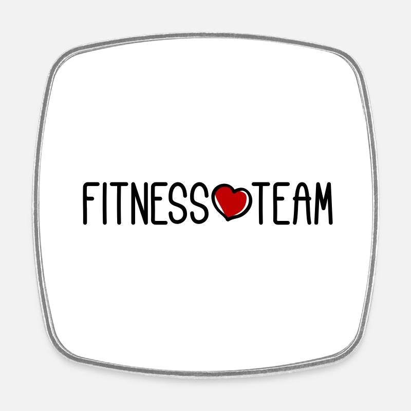 Fitness Team - Square fridge magnet - white