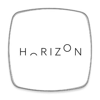 Horizon - Square fridge magnet - white - Front