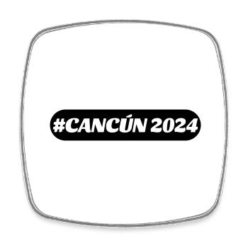 Cancun 2024 - Square fridge magnet - white - Front