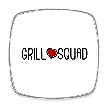 Grill Squad - Square fridge magnet - white - Front