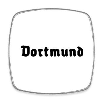 Dortmund - Viereckiger Kühlschrankmagnet - Weiß - Vorne