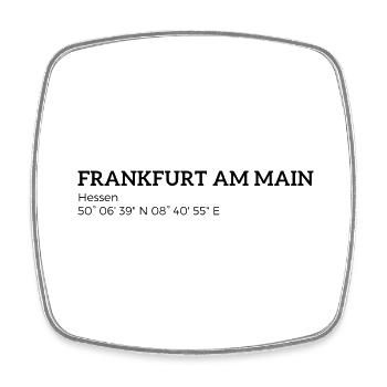 les coordonnées de Francfort-sur-le-Main Hesse - Magnet carré - blanc - Devant