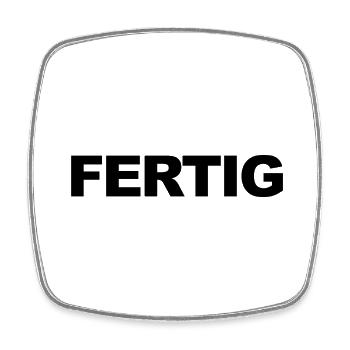 Fertig - Feierabend, ich habe Fertig! Männer, Dame - Viereckiger Kühlschrankmagnet - Weiß - Vorne