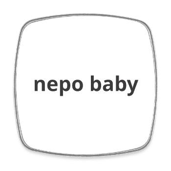nepo bébé 1 - Magnet carré - blanc - Devant