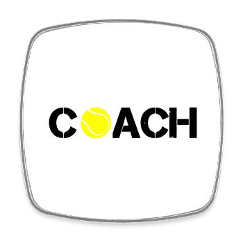Tennis Coach - Square fridge magnet - white - Front