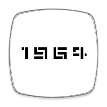 Year of Birth Birth Born In - Made in 1964 - Square fridge magnet - white - Front