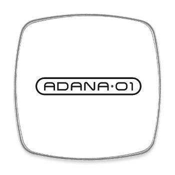 Adana - Viereckiger Kühlschrankmagnet - Weiß - Vorne