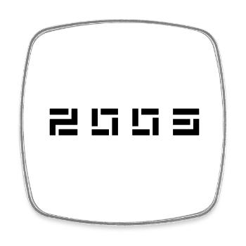 Year of birth Birth Born In - Made in 2003 - Square fridge magnet - white - Front