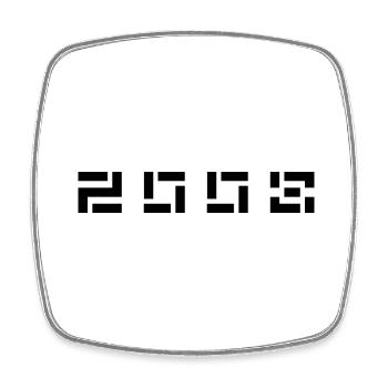 Year of Birth Born In - Made in 2008 - Square fridge magnet - white - Front