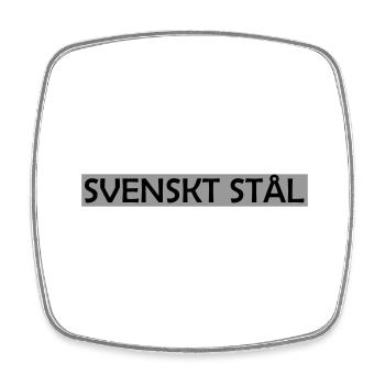 Schwedischer Stahl - Viereckiger Kühlschrankmagnet - Weiß - Vorne