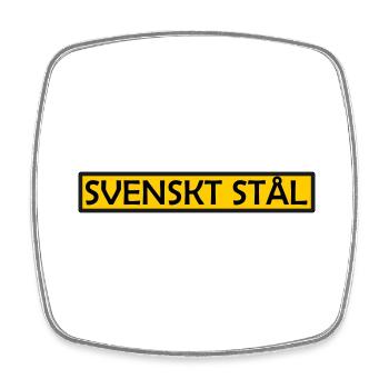 Swedish steel - Square fridge magnet - white - Front