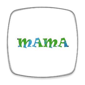 MAMA - Viereckiger Kühlschrankmagnet - Weiß - Vorne