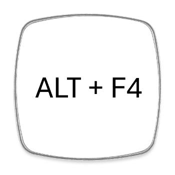 ALT + F4: Der ultimative Gamer-Abbruch - Viereckiger Kühlschrankmagnet - Weiß - Vorne