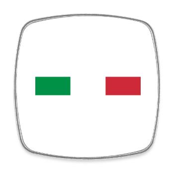 Italien Fahne - Viereckiger Kühlschrankmagnet - Weiß - Vorne