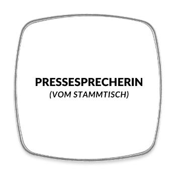 Pressesprecherin - Viereckiger Kühlschrankmagnet - Weiß - Vorne