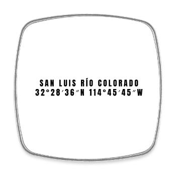 San Luis Río Colorado Mexiko Koordinaten - Viereckiger Kühlschrankmagnet - Weiß - Vorne