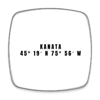 Kanata Kanada Koordinaten - Viereckiger Kühlschrankmagnet - Weiß - Vorne