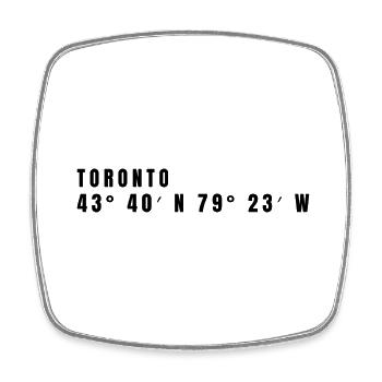 Toronto Kanada Koordinaten - Viereckiger Kühlschrankmagnet - Weiß - Vorne
