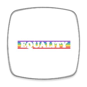 Mais d’abord, l’égalité - LGBT Gay Lesbienne Trans - Magnet carré - blanc - Devant