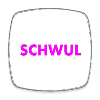 Gay - Square fridge magnet - white - Front